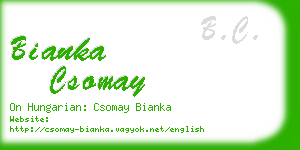 bianka csomay business card